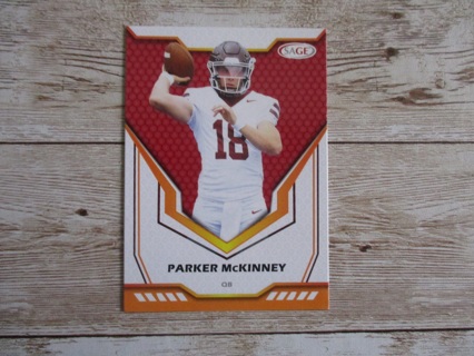 Sage Parker McKinney college football trading card number 7