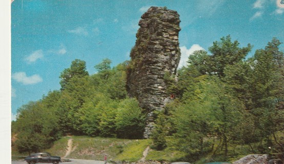 Vintage Used Postcard: A: 1955 Pinnacle Rock State Park, Bluefield, WV