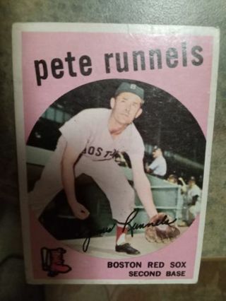 1959 T.C.G. PETE RUNNELS BOSTON RED SOX BASEBALL CARD# 370