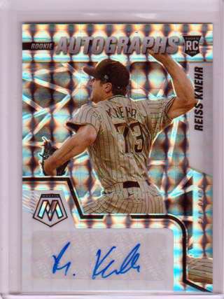 Reiss Knehr, 2022 Panini Mosaic AUTOGRAPH ROOKIE Card #RAM-RK, San Diego Padres, (L3)