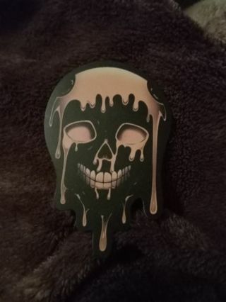 Melting skull face sticker #16