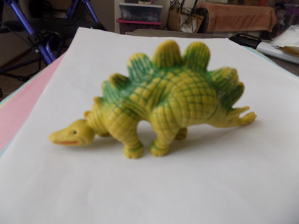 3 inch Stegasaurus dinosaur green and yellow