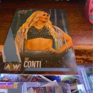 2021 upper deck first edition aew tay conti wrestling card 