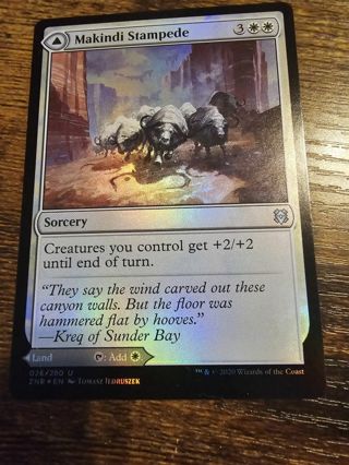 Magic the gathering mtg Makindi Stampede foil card Zendikar rising