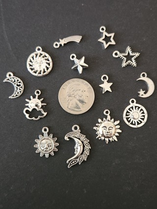 Various Sun/Moon/Star Charms/Pendants