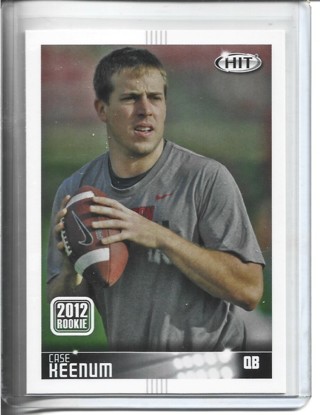 2012 Sage Hit Case Keenum Rookie NFL Football Card