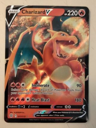 Charizard v 017/172 rare holo nm pokemon