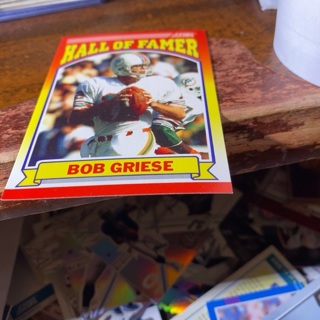 1990 score hall of famer Bob griese football card 