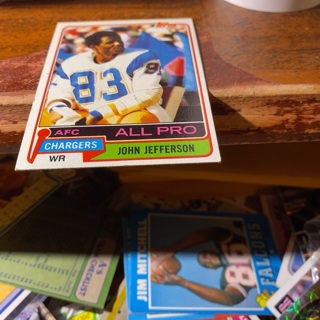 1981 topps all pro John Jefferson football card 