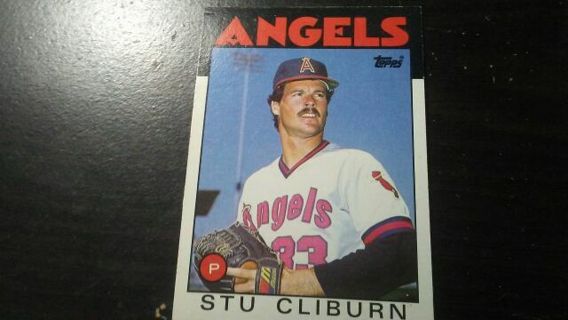 1986 TOPPS STU CLIBURN ANGELS BASEBALL CARD# 179