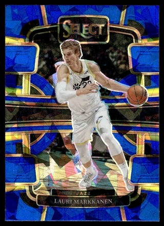 Lauri Markkanen 2023-24 Panini Select Blue Cracked Ice Prizm P30 #19 Utah Jazz