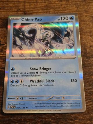 Pokemon Chien Pao holo rare card 057/182