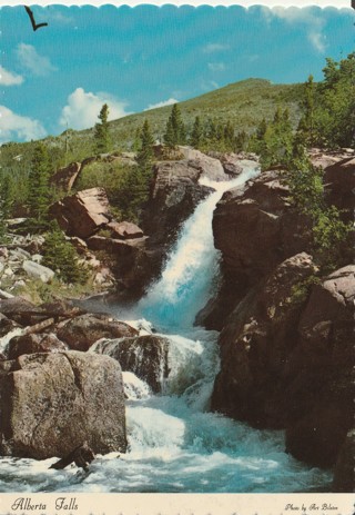 Vintage Unused Postcard: (E1): Alberta Falls, Rocky Mountains, CO