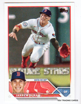 Jarren Duran, 2023 Topps FUTURE STARS Card #242, Boston Red Sox, (LB8)