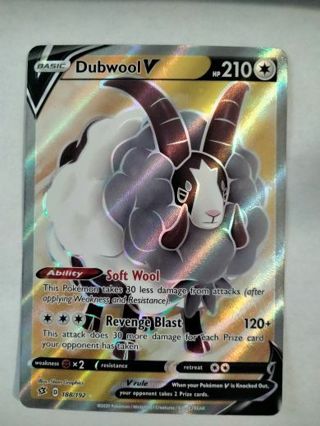 Dubwool v 188/192 rare holo nm pokemon