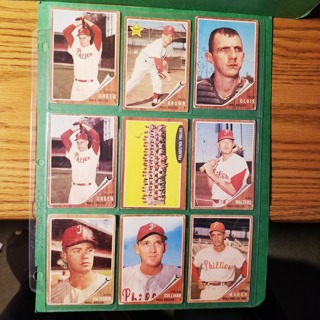 9 -  LOT - 1962 TOPPS PR-GOOD BASEBALL CARDS