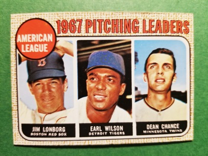 1968 - TOPPS EXMT - NRMT BASEBALL - CARD NO. 10 - A.L. PITCHING LEADERS