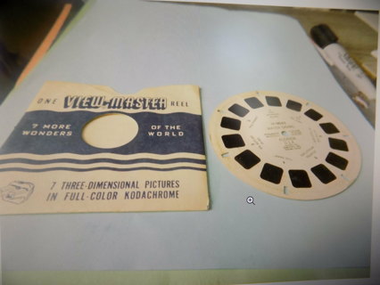 Vintage Mid Century Florida USA Water Skiing View Master reel & cover