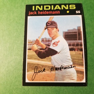 1971 Topps Vintage Baseball Card # 87 - JACK HEIDEMANN-INDIANS - NRMT/MT