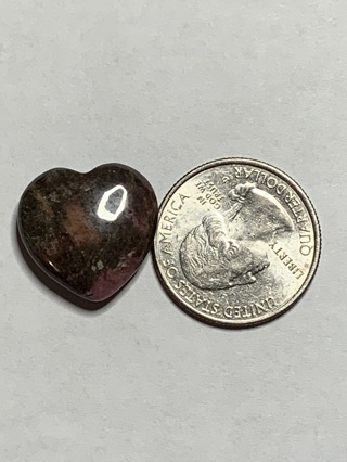 ✿HEALING STONE~#3~RHODONITE~HEART-SHAPED~FREE SHIPPING✿