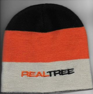 Realtree Unisex Acrylic Tri-color Orange / Black / Tan Beanie One Size 