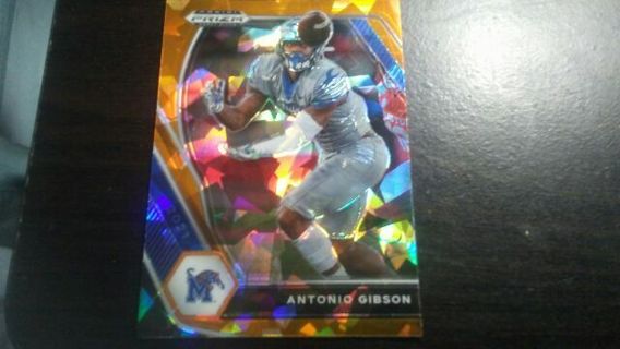 2021 PANINI PRIZM DRAFT PICKS ORANGE CRACKED ICE ANTONIO GIBSON MEMPHIS TIGERS FOOTBALL CARD# 76