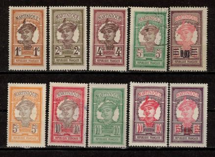 Martinique Stamps 1908-1930