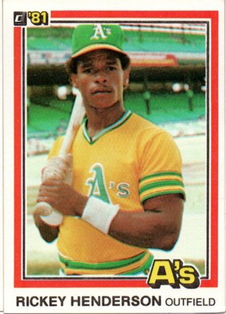 1981 Donruss Rickey Henderson HOF 2nd Year #119