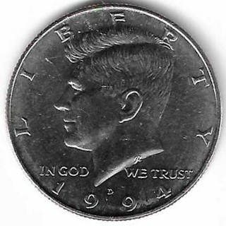 1994-D Kennedy half Dollar U.S. Fifty Cent Coin