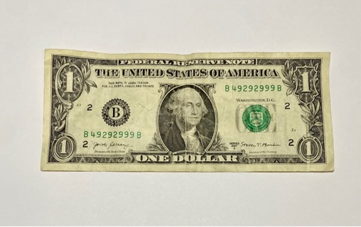 One Dollar Bill 1$ Universal Coolness Index of 97.5%