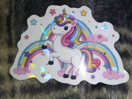 Unicorn beautiful new big vinyl sticker no refunds regular mail only Very nice these are all nice