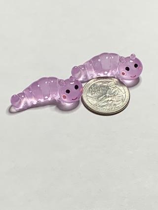 CATERPILLARS~#19~PURPLE~SET OF 2~GLOW IN THE DARK~FREE SHIPPING!