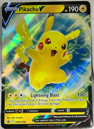 Pokemon Pikachu V SWSH198 Ultra Rare Holo Promo NM