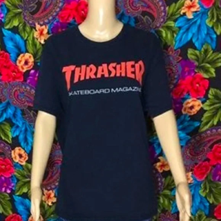 Men's Vintage Thrasher Skateboard Magazine Shirt LARGE top skate board tshirt bl