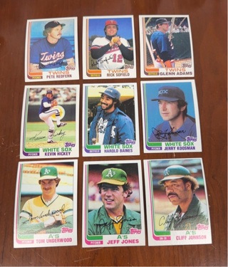 1982 Topps baseball lot