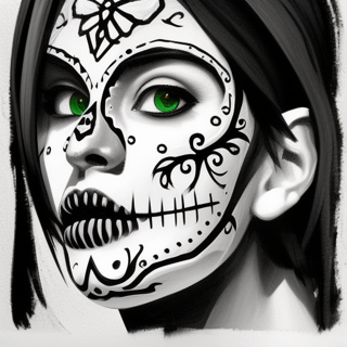 Listia Digital Collectible: Green Eyes Sugar Skull