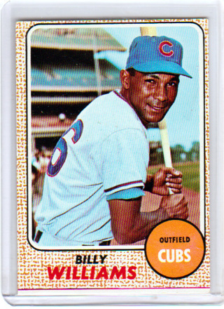 Billy Willianms, 1968 Topps Card #37, Chicago Cubs, HOFr, (L6)