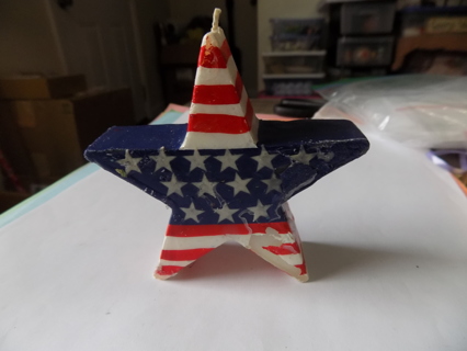 New Patriotic star candle never lit 4 inch wide # 2