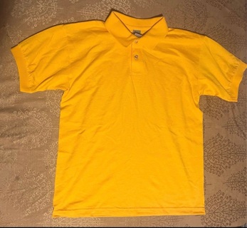 Yellow-Orange Uniform Top Gildan Size XL Kids 14-16