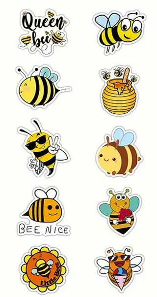 ⭐NEW⭐(10) BUMBLE BEE stickers BNWOT