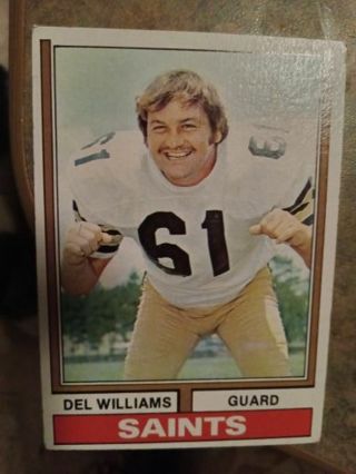 1974 TOPPS DEL WILLIAMS NEW ORLEANS SAINTS FOOTBALL CARD#"42