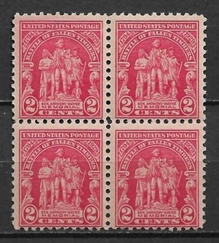 1929 #680 2¢ Battle of Fallen Timbers MNH block of 4