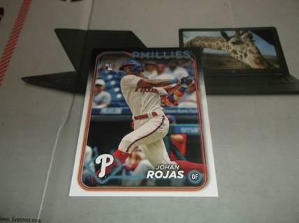 2024 Topps Series 1   Johan Rojas   rookie  card   #  209  Philadelphia Phillies 