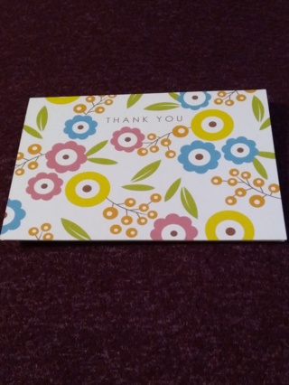 THANK YOU Floral Notecard