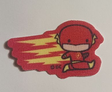 Flash Super Hero Fabric Sticker SMALL