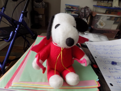 Whitman's Chocolates Snoopy plush dressed as Cupid