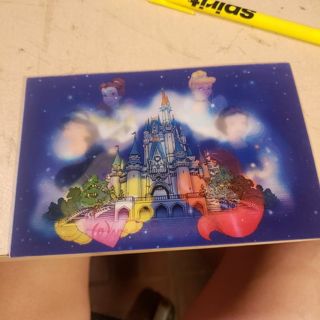 Disney thick sealed hologram post card