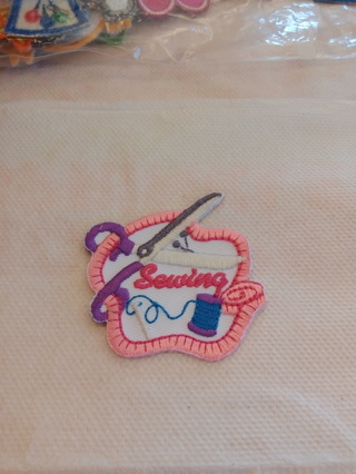 Pink and Purple Sewing Iron-on Patch 