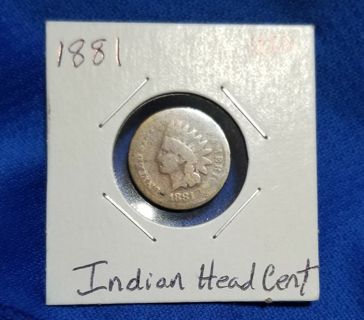 Indian Head Cent ☆1881!☆ antique US coin ☆143 years old☆ old and worn