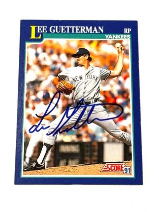 Autographed 1991 Score Lee Guetterman New York Yankees #34